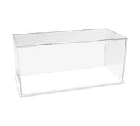Nynelly Acrylic Display Case for 1/18 Diecast Model Cars for Lego Cars 75380 - Assemble Dustproof Thickened Clear Display Box Cabinet (White, 35x15x15 cm)