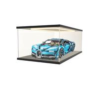 Nynelly Acrylic Display Case for Collectibles with LED Light, Clear Display Box for Lego 42143 42096 42083, 1/8 Scale Model Car Display Case, Assemble Dustproof Countertop Showcase, 23.6x11.8x7.8in