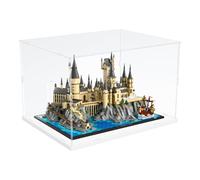 Nynelly Acrylic Display Case for Lego Hogwarts Castle 76419 for Lego Himeji Castle 21060 Models Figures - Assemble Dustproof Thickened Clear Display Box Cabinet (White, 40x30x25 cm)