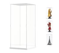 Nynelly Acrylic Display Case for Lego Infinity Gauntlet 76191 76223 for Models Figures - Assemble Dustproof Thickened Clear Display Box Cabinet (White, 15x15x35 cm)