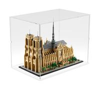 Nynelly Acrylic Display Case for Lego Notre Dame 21061 for Lego Bowser 71411 Models Figures - Assemble Dustproof Thickened Clear Display Box Cabinet (White, 45x30x35 cm)
