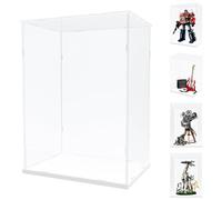Nynelly Acrylic Display Case for Lego Optimus Prime 10302 for Lego C3PO 75398 Models Figures - Assemble Dustproof Thickened Clear Display Box Cabinet (White, 30x20x40 cm)