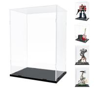 Nynelly Acrylic Display Case for Lego Optimus Prime 10302 for Lego C3PO 75398 Models Figures - Assemble Dustproof Thickened Clear Display Box Cabinet (Black, 30x20x40 cm)