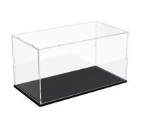 Nynelly Acrylic Display Case for Lego Williams F1 Car 10353 for Lego Porsche 42176 42170 10330 10304 10295 for Lego Car Display Case for Model Car Assemble Dustproof Thickened Clear Display Box(Black)