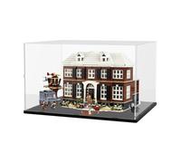 Nynelly Large Acrylic Display Case for Lego Home Alone House 21330 21338 75574 for Models Figures - Assemble Dustproof Thickened Clear Display Box Cabinet (Black, 50x40x30 cm)