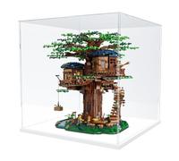 Nynelly Large Acrylic Display Case for Lego Tree House 21318 for Lego Piano 21323 for Lego Display Case for Models Figures Assemble Dustproof Thickened Clear Display Box Display Cabinet(White)