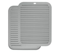 Nynkyon 2Pcs Silicone Trivets for Hot Pans，Heat-resistant silicone table mat，suitable for hot pots, pot pads, dining tables, office desks, kitchen cooking and dining scenes, Grey