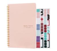 Nynkyon A5 Weekly Planner Undated - Spiral Bound To Do List Notebook with Habit Tracker & Notes Section, 52 Pages Productivity Organizer for Work, Students & Daily Life (Pink)