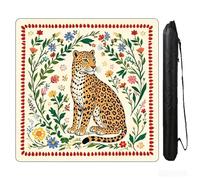NYNPPUE Mahjong Mat 31.5 x 31.5 Inch, Non-Slip Neoprene Rubber Table Mat, Noise Reduction Game Table Cover, Multi-Purpose Pad for Mahjong, Poker, Cards and Table Games (Pink Seal)