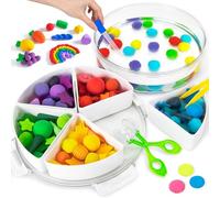 NYOBABE Sensory Toys for Autism,Sensory Bin with 5 Kinds of Fillers for Toddlers,Sensory Water and Sand Play Trays for Kids 3 4 5 6 7 8,Autism Sensory Equipment Special Needs Developmental Toys