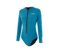 Nyord 2025 Womens Solu Yulex 2/2mm Long Sleeve Front Zip Spring Shorty Wetsuit - Celestial Blue