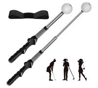 NYOSLB Golf Swing Trainer, Retractable Golf Swing Training Aid Speed Stick with Arm Posture Correction Band for Men Women Chipping Hitting Indoor Outdoor Use