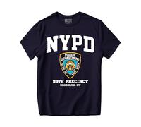 NYPD T-Shirt Navy Blue Unisex 100% Cotton New York Police Department Official Merch, blue navy, L