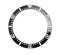 NYPTS Scale Circle Compatible with MDV106 Watch Ceramic Circle 12 O'clock Luminous Bead Bezel Ring(Black wh Full Scale)