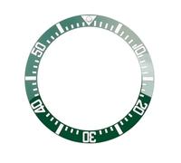 NYPTS Scale Circle Compatible with MDV106 Watch Ceramic Circle 12 O'clock Luminous Bead Bezel Ring(Green wh Full Scale)