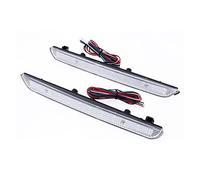 NYSAASDST 2Pcs Car Rear Bumper Reflector Lights Tail Stop Running Lamps For Mazda 3 2004-2009 Black & Red & Clear Shell Dustproof Waterproof Stop Indicator Lamps(Clear Lens)