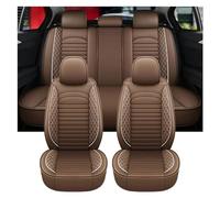 NYSAASDST Car Accessories Car Seat Cushion Cover Full Set Accessories Interior For Skoda For Superb Waterproof(5 PCS Brown)