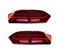 NYSAASDST Car Rear Light Assemblies 1Pair Car LED Tail Light Taillight For VW For Jetta 2012-2014 For MK6 Rear Fog Lamp Brake Light Reverse Dynamic Turn Signal Trailer Tail Light(Red Cover)