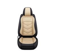 NYSAASDST Car Seat Cover Sets Car Seat Cover Leather For Captur For Logan For Kadjar For Trafic For Scenic Armrest For Megane Car Seat Cushion Protectors(Black beige)