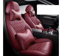 NYSAASDST Car Seat Cover Sets For BMW For F45 2 Series For Active For Tourer 2015 2016 Year Customization Style Car Seat Cover Interior Details Leather(Wine red pillow)