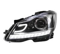 NYSAASDST Car Styling Headlight LED DRL Dynamic Turn Signal Front Lights Xenon For Benz For C Class For W204 2011 2012 2013 2014 Transparent Lampshade(For Laser Lens Headlight)