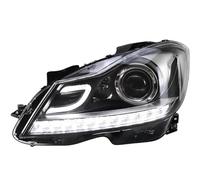 NYSAASDST Car Styling Headlight LED DRL Dynamic Turn Signal Front Lights Xenon For Benz For C Class For W204 2011 2012 2013 2014 Transparent Lampshade(For Xenon Headlight)