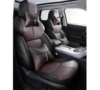 NYSAASDST Cowhide Car Seat Cover Custom For Discovery 3 4 5 For Sports For Evoque For Freelander 2 For Range For Rover For Sport For Velar Seat Protector(Black Coffee,Luxury)