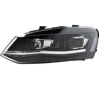 NYSAASDST For VW For Polo 2011-2015 2016 2017 2018 Head Lamp LED Headlight Headlights DRL Turn Signal High Beam Transparent Lampshade(Sliver,Lhd)
