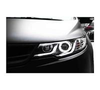 NYSAASDST Head Lamp LED Headlight Headlights DRL Turn Signal High Beam For Kia For Forte 2009-2012 2013 2014 2015 Transparent Lampshade(No include low bulbs)