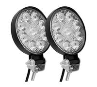 NYSAASDST Headlight Clear Cover 2Pcs 480W LED Work Light Round Headlight 6000K 5000LM Spotlight IP68 Waterproof For Off-road Car Van Truck SUV(2PCs Type1)