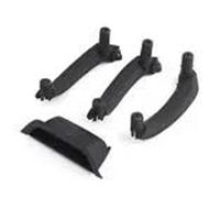 NYSAASDST LHD RHD 4 Piece Black Fiber Door Inner Handle Replacement Kit Suitable for BMW X3 X4 F25 F26 2010-2017 Car Interior Inside Handle(OneColor)