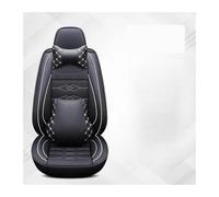 NYSAASDST Non-Slip Car Seat Cushion For CRV For Jazz Universal Waterproof Full Set Leather Car Seat Covers Accessories(White+cushion)