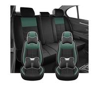 NYSAASDST Non-Slip Car Seat Cushion For Fit For City For Jazz For Vezel For Civic For CRV For Accord 7 8 Universal Car Seat Covers(Black Green+cushion)