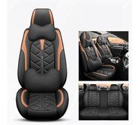 NYSAASDST Non-Slip Car Seat Cushion For Freed Universal Waterproof Full Set Leather Car Seat Covers Interior Accessories(Orange+cushion)