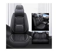 NYSAASDST Non-Slip Car Seat Cushion For Fusion Universal Full Set Leather Car Seat Covers Waterproof Interior Accessories(Black+cushion)