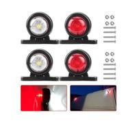 NYSAASDST Rear Brake Light 12V 24V Side Clearance Light Universal For Ship Boat Yatch Heavy Truck Van LED Turn Signal Red Amber White Cab Roof Lamp(4pcs Red White)