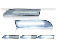 NYSAASDST Rearview Mirror Turn Signal Light 2X Front Side Marker Light Turn Signal W/LED For Panamera For 970 2009 210 2011 2012 2013 2014 2015 2016(Clear Lens White)