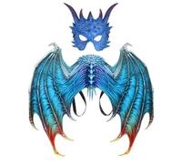 NYSBH Halloween Mask Ball Owl Mask Dragon Wings Set Holiday Party Stage Cosplay Costume Props
