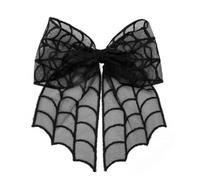 NYSBH Halloween Mesh Bow Hair Clips Black Spider Web Hair Bow Barrette Cute Hair Women Girls Party Favors