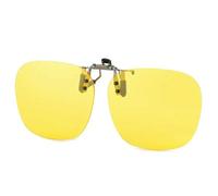 NYSBH Metal Clip Clip-On Polarized Sunglasses Convenient Rimless Flip-up Sun Glasses for Prescription Glasses Polygonal Shade