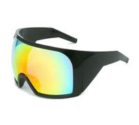 NYSBH Wrap Around Sunglasses Rave Curved Lens Protection 'S Eyewear Oversized Sun Glasses Women Men