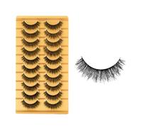 NYSDM 10 pairs of imitation mink false eyelashes natural curly thick three-dimensional multi-layer