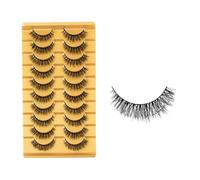 NYSDM 10 pairs of imitation mink false eyelashes natural curly thick three-dimensional multi-layer