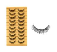 NYSDM 10 pairs of imitation mink false eyelashes natural curly thick three-dimensional multi-layer