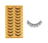 NYSDM 10 pairs of imitation mink false eyelashes natural curly thick three-dimensional multi-layer