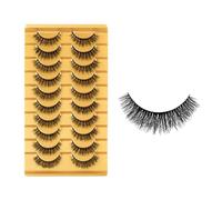 NYSDM 10 pairs of imitation mink false eyelashes natural curly thick three-dimensional multi-layer