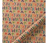NYSDM 10pcs Kraft Wrapping Papers Kawaii Design Pattern Paper Folded Flat Friend Birthday Party Craft Children Gift Packing