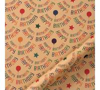NYSDM 10pcs Kraft Wrapping Papers Kawaii Design Pattern Paper Folded Flat Friend Birthday Party Craft Children Gift Packing