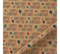 NYSDM 10pcs Kraft Wrapping Papers Kawaii Design Pattern Paper Folded Flat Friend Birthday Party Craft Children Gift Packing