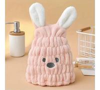 NYSDM 1PC Creative Rabbit Design Hair Drying Cap, Cute Cartoon Hair Towel for Bathroom, Elastic Super Absorbent Shower Cap